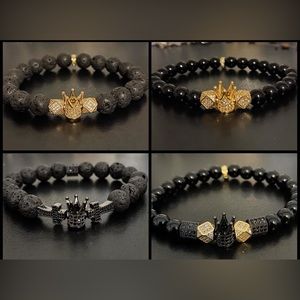 Unisex King and Queen beaded bracelets